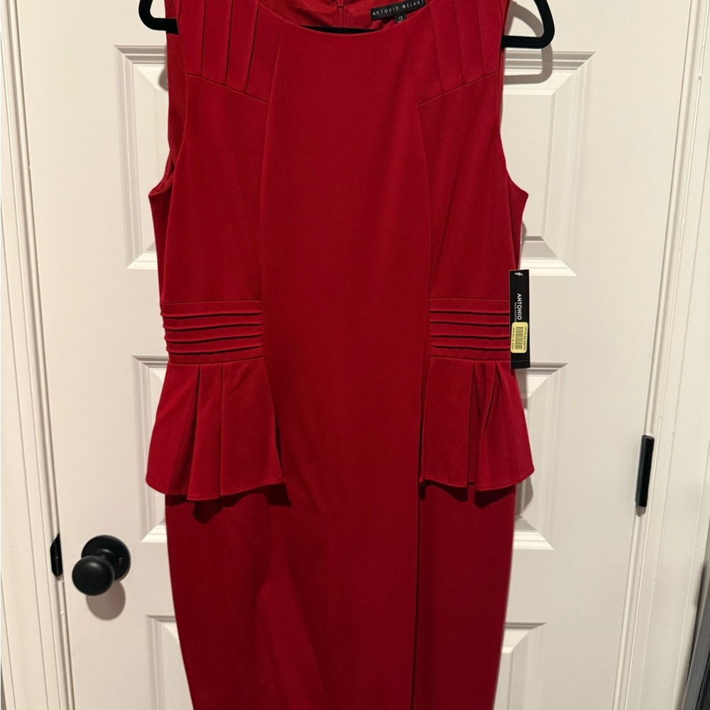 ANTONIO MELANI Red Midi Dress